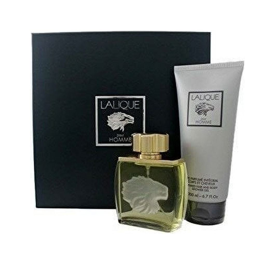 LALIQUE Pour Homme 2.5 oz EDP Spray Men Cologne + 6.6 oz Shower