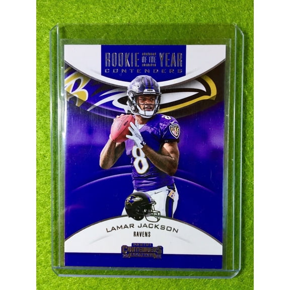 LAMAR JACKSON ROOKIE CARD JERSEY#8 BALTIMORE RAVENS RC 2018 Panini Contenders