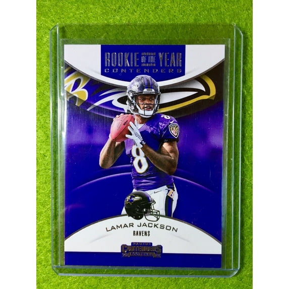 LAMAR JACKSON ROOKIE CARD JERSEY#8 BALTIMORE RAVENS RC 2018 Panini Contenders