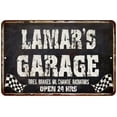 thumbnail image 1 of LAMAR'S Garage Black Grunge Sign 12 x 18 Matte Finish Metal 112180005194, 1 of 1