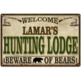 thumbnail image 1 of LAMAR'S Hunting Lodge Sign Man Cave 8x12 Metal Sign 208120085465, 1 of 1