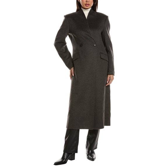 LAMARQUE womens Double Face Wool-Blend Coat, m, Gray