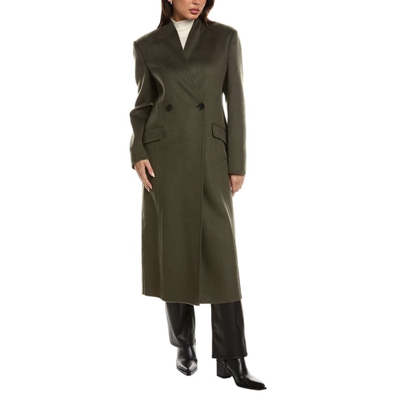 LAMARQUE womens Double Face Wool-Blend Coat, s, Green