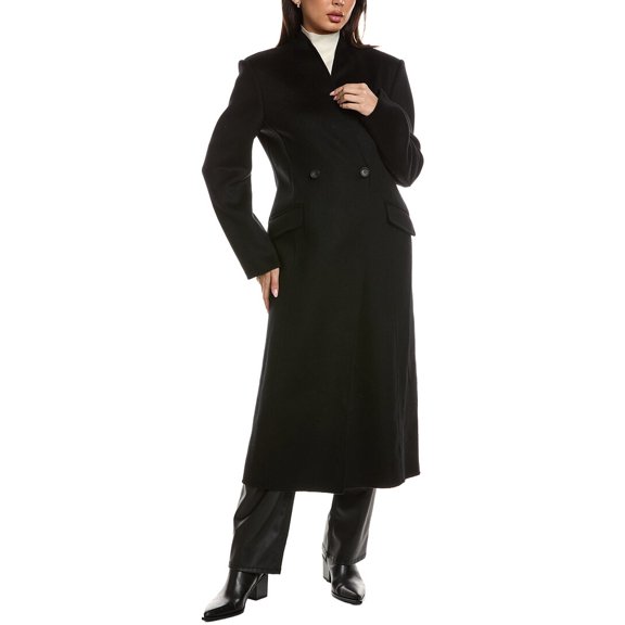 LAMARQUE womens Double Face Wool-Blend Coat, xs, Black