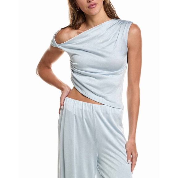 LAMARQUE womens Evonne One Shoulder Top, l, Blue