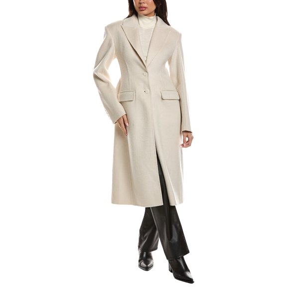 LAMARQUE womens Hourglass Wool Coat, xs, White