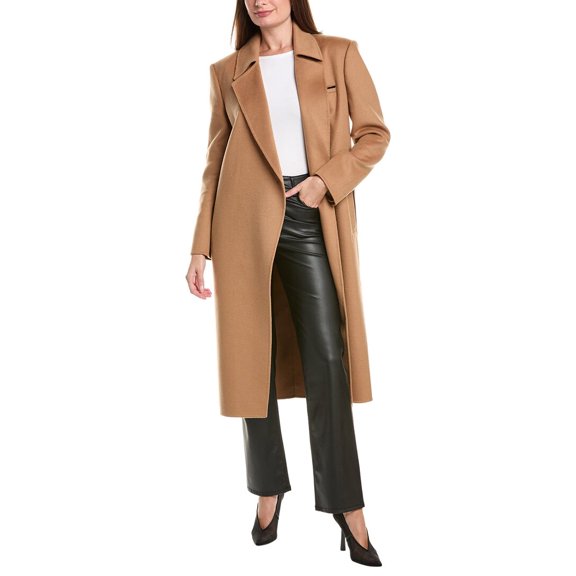 LAMARQUE womens Wool-Blend Trench Coat, XL, Brown