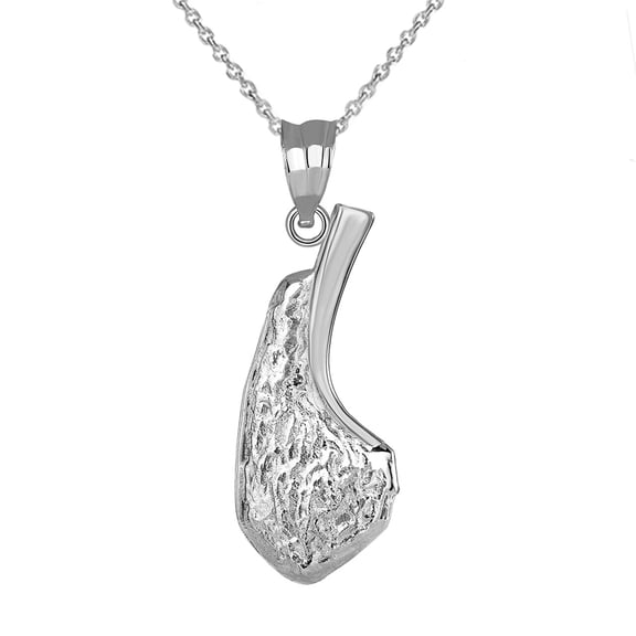 LAMB CHOP PENDANT NECKLACE IN STERLING SILVER - Pendant with 18" chain