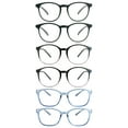 thumbnail image 1 of LAMBBAA 6 Pack Reading Glasses, Blue Light Blocking Computer Reading Glasses for Women and Men, Anti Glare Lightweight Readers(Black,Black purple,Clear blue,+3.50), 1 of 5
