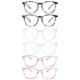 thumbnail image 1 of LAMBBAA 6 Pack Reading Glasses, Blue Light Blocking Computer Reading Glasses for Women and Men, Anti Glare Lightweight Readers(Pinkfloral,Clear,Clear pink,+4.00), 1 of 5