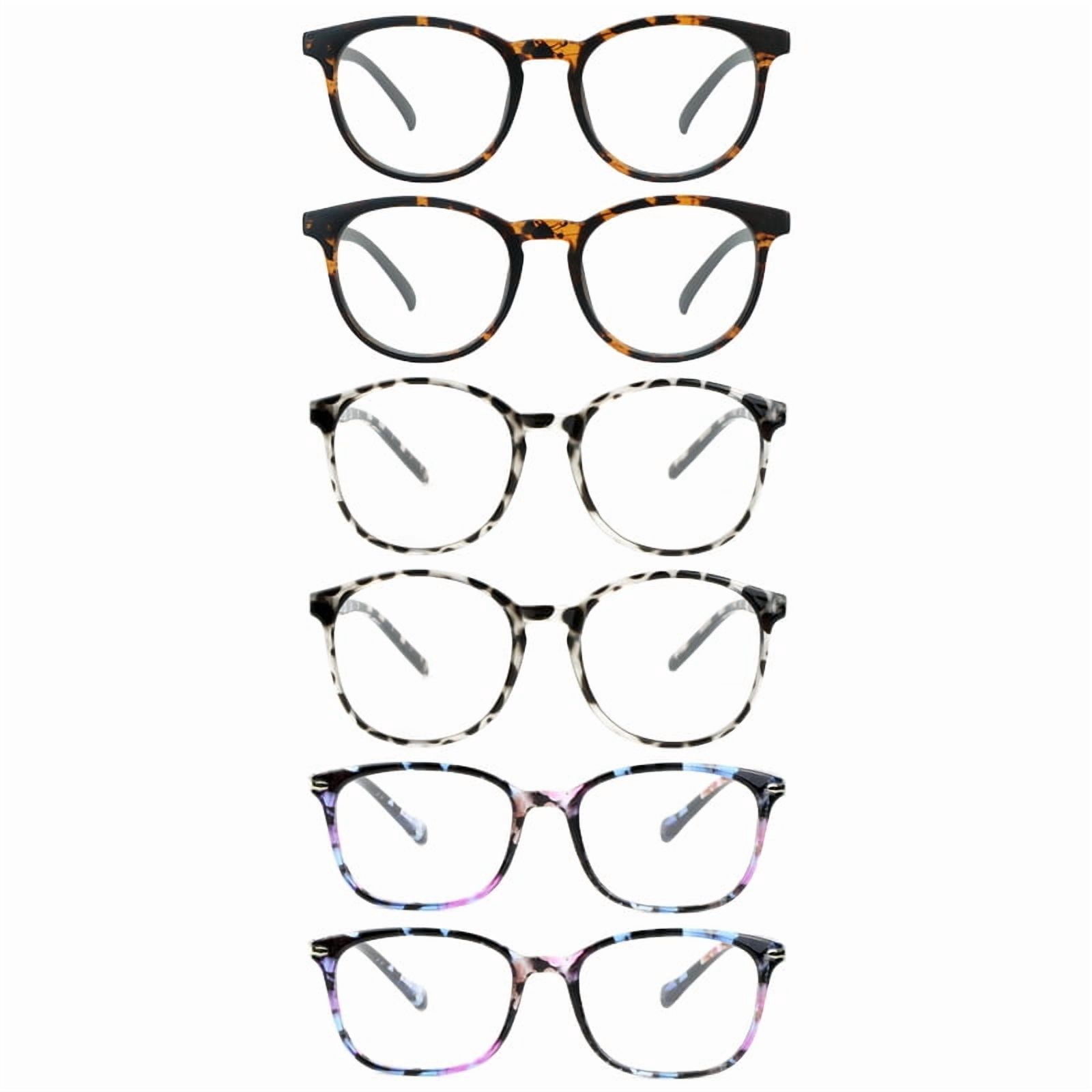 LAMBBAA 6 Pack Reading Glasses, Blue Light Blocking Computer Reading Glasses for Women and Men, Anti Glare Lightweight Readers(Dark tortois,Leopard,Pinkfloral,+0.50)
