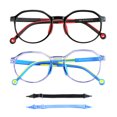 thumbnail image 1 of LAMBBAA Blue Light Blocking Glasses for Kids 2 Pairs Computer Glasses With Rope UV Protection for Boys Girls Age 3-12, 1 of 5