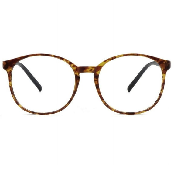 LAMBBAA Vintage Round Progressive Multifocal Presbyopic Glasses, Anti-Blue Light Glasses for Men Women Readers (+0.00/+1.25 Magnification)