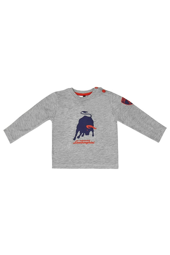 LAMBORGHINI Big Bull Babies Long Sleeve T-Shirt Grey