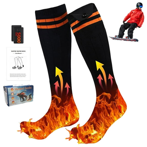 LAMDAWE Heated Socks for Men Women,with 4 Heating Levels,Winter Warmer Electric Socks with APP Control,Rechargeable Washable Thermal Socks for Skiing Camping HikingCycling Outdoor Work