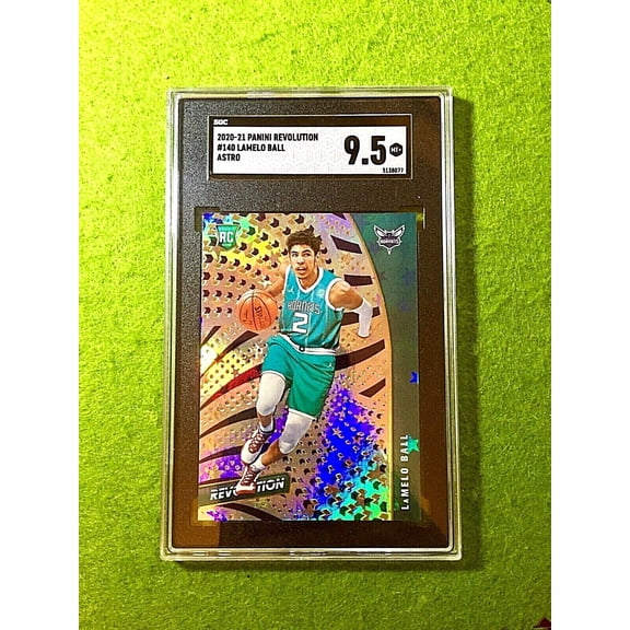 LAMELO BALL ASTRO PRIZM ROOKIE CARD SGC 9.5 POP 4 RC 2020 Revolution