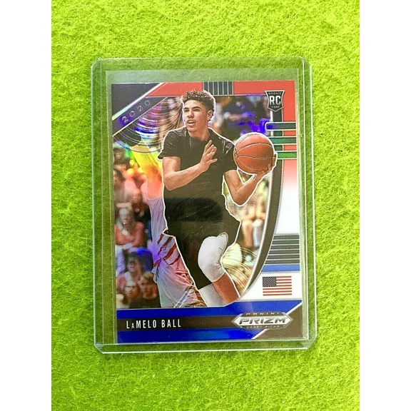 LAMELO BALL PRIZM ROOKIE CARD NBL RC HORNETS 2020 Prizm RED WHITE BLUE