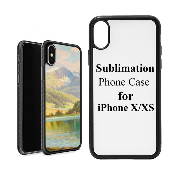 LAMICS 5PCS Sublimation Blank Phone Case Cover Blank Phone Case Compatible With iPhone X /Xs, 5.8", Easy to Sublimate DIY Customize Heat Press Rubber Protective Case + Insert Matte Wholesale Pack