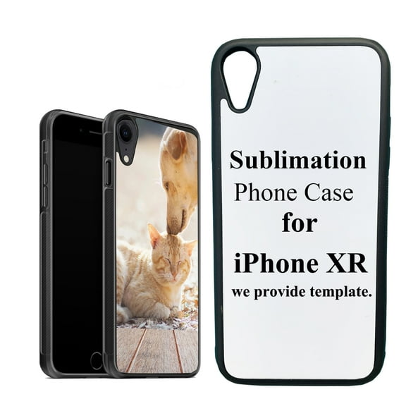 LAMICS 5PCS Sublimation Blank Phone Case Cover Blank Phone Case Compatible With iPhone XR, 6.1", Easy to Sublimate DIY Customize Heat Press Rubber Protective Case + Insert Matte Wholesale Pack