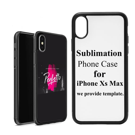 LAMICS 5PCS Sublimation Blank Phone Case Cover Blank Phone Case Compatible With iPhone Xs Max, 6.5", Easy to Sublimate DIY Customize Heat Press Rubber Protective Case + Insert Matte Wholesale Pack