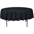 thumbnail image 1 of LAMINET Premium Disposable Tablecovers - SET OF 1 - BLACK - 84" Diameter, 1 of 2