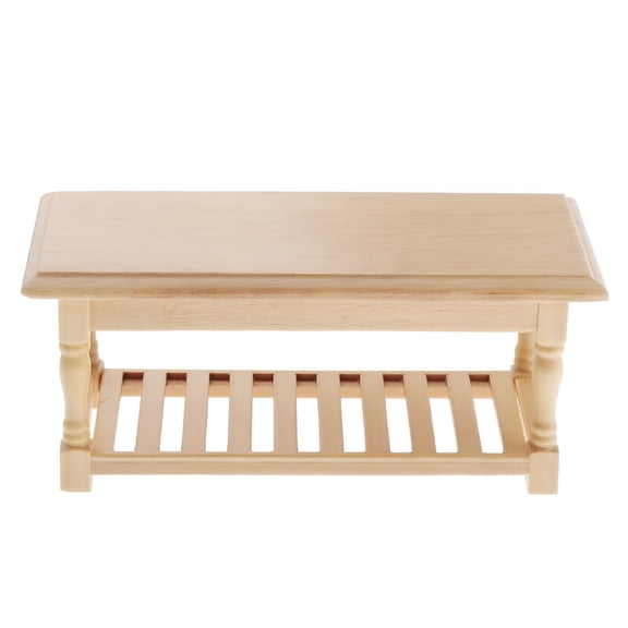 LAMIRO 1/12 Dollhouse Wooden Craft Dinner Table Dining Table