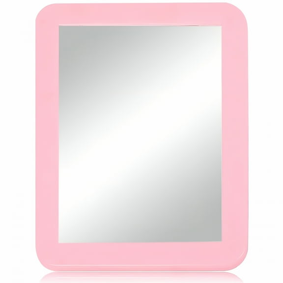 LAMIRO 1 Pack Magnetic Locker Mirror 5" x 7" - For School Locker Household Refrigerator Locker Accessory or Office Cabinet - Light Pink