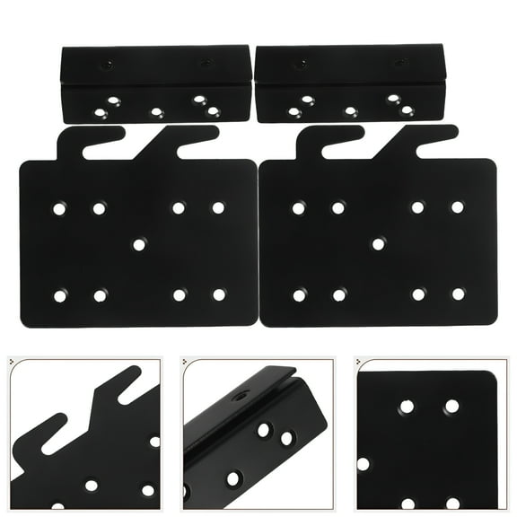 LAMIRO 1 Set Bed Rail Hook Plates Heavy Duty Frame Hardware Iron Bed Rail Connectors Accessories Attachment Frame Hooks Replacement Parts