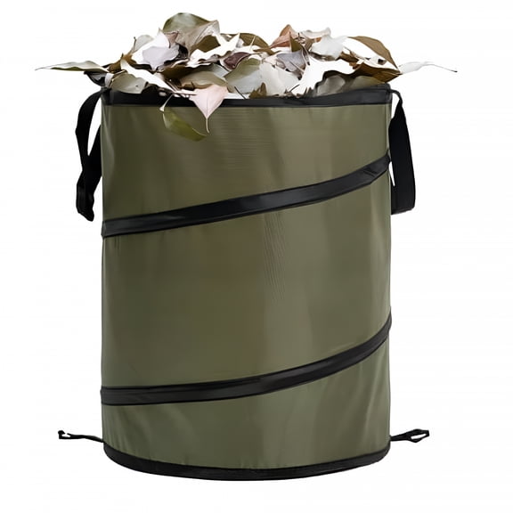 LAMIRO 10 Gallon Pop-up Trash Can,Car Garbage Can Reusable Outdoor Trash Garden Yard Trash Bag Foldable Camping Recycling Bin