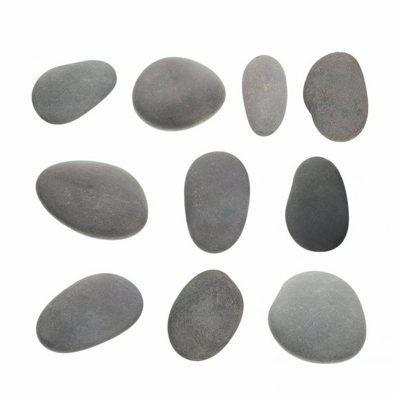 LAMIRO 10 Pcs Large Rocks for Painting Natural Pebbles Children'S Grey Rocks for Painting