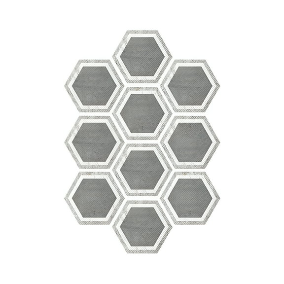 LAMIRO 10 Sheet Peel And Stick Backsplash Self Adhesive Hexagon Backsplash Tile Peel And Stick Backsplash for Kitchen Wall Self Adhesive Tile Sticker for Bathroom Shower Furniture Camper 4"X8"