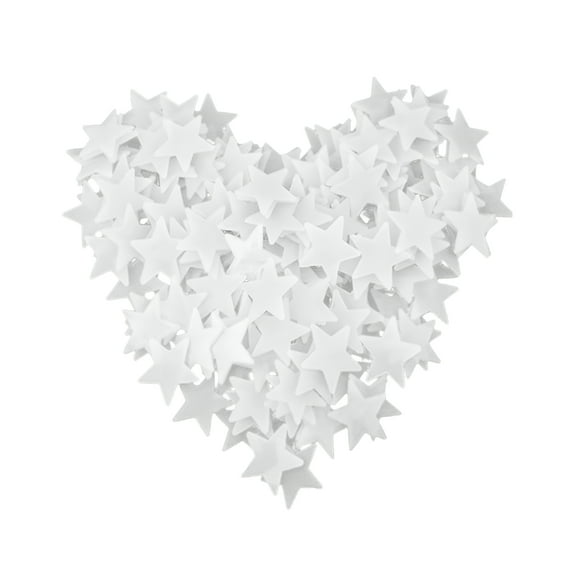 LAMIRO 100 Pcs Glow in The Dark Stars Fluorescent Noctilucent Plastic Wall Stickers Murals Decals for Home Art Decor Ceiling Wall Decorate Kids Bedroom Decoration Room Decor White