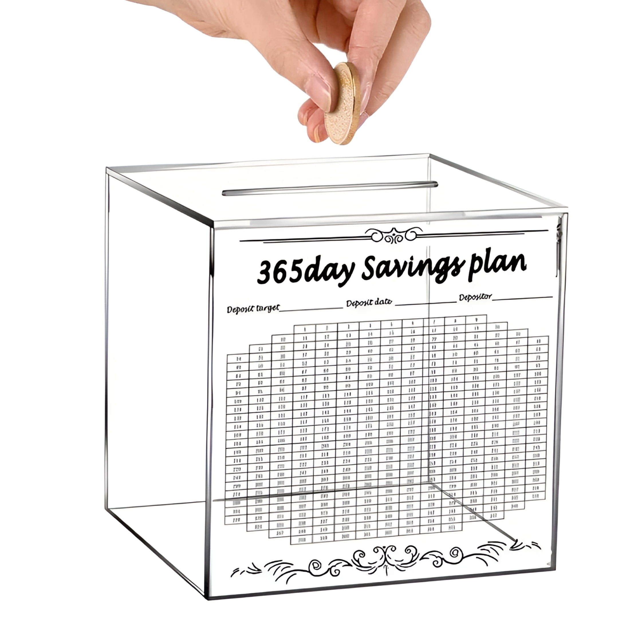 LAMIRO 10K Smash Box for Money,Clear 10K Savings Challenge Box ...