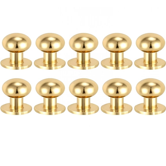 LAMIRO 10Packs Gold Drawer Knobs,Tiny Dresser Knobs,Small Kitchen Knobs