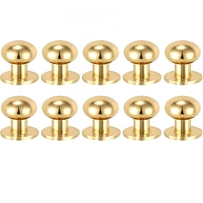LAMIRO 10 Pack Gold Drawer Knobs, Tiny Zinc Alloy Dresser Hardware, Small Cabinet