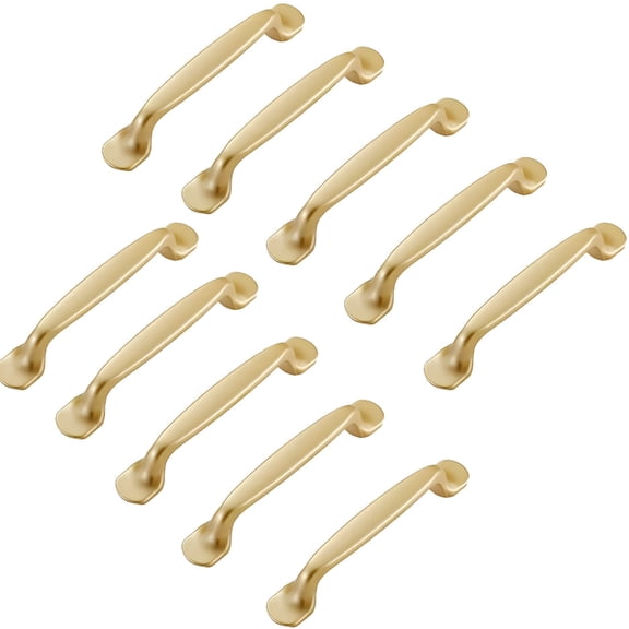 LAMIRO 10pcs Gold Cupboard Handle 96mm-Furniture Handle Kitchen Cabinet Door Cupboard Pulls