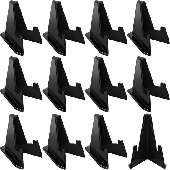 LAMIRO 12 Packs Card Display Stand 2.24" Acrylic Easel Stands Mini Coin Picture Display Easel Holder Baseball Sports Card Trading Graded Holder for Challenge Coin Photo Frame Medal Watch