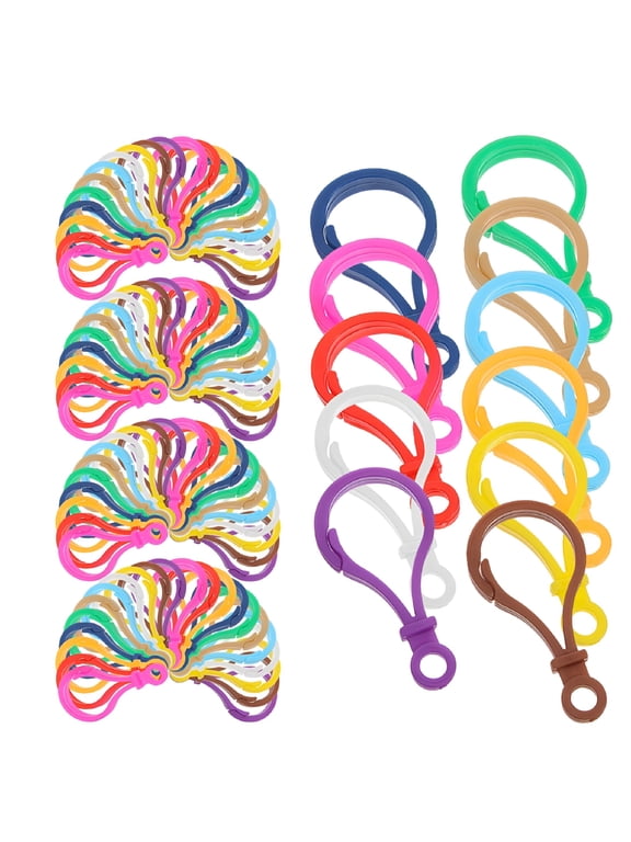 120pcs Plastic Keychain Clips Lobster Claw Clasps For DIY Crafts Keychain Backpack Hanging Ornaments Clips Lightweight Plastic Key Chain Hooks