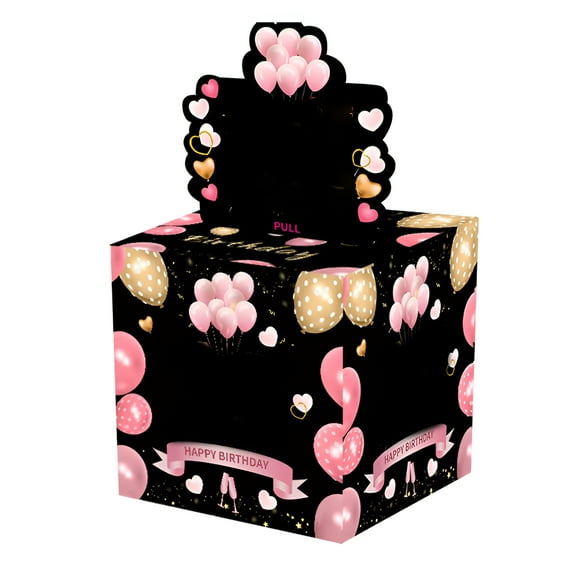 LAMIRO 16Th 21St Happy Birthday Money Box Surprise Pull Out Money Gift Box Cash Box Set Birthday Gift Money Holder for Kids Boys Girls Money Box for Cash Gift