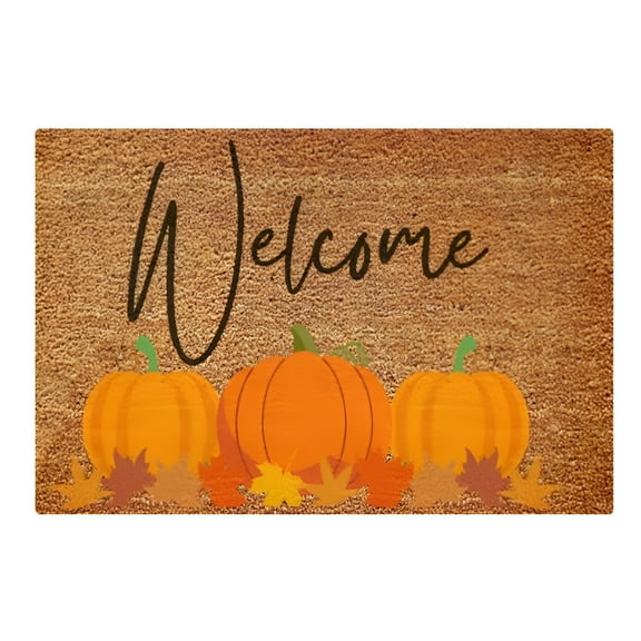 LAMIRO 16x24" Pumpkin Print Floor Mat Doormat Indoor Mat for Front Door Door Rug Runner Door Mat Indoor Entrance and Outside Doormat Mat for Outside Entry Way Doormat Entry Rugs
