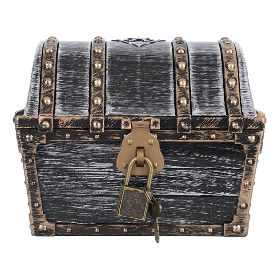 LAMIRO 1PC Pirate Treasure Chest Box Children Treasure Box Plastic Treasure Chest Toy
