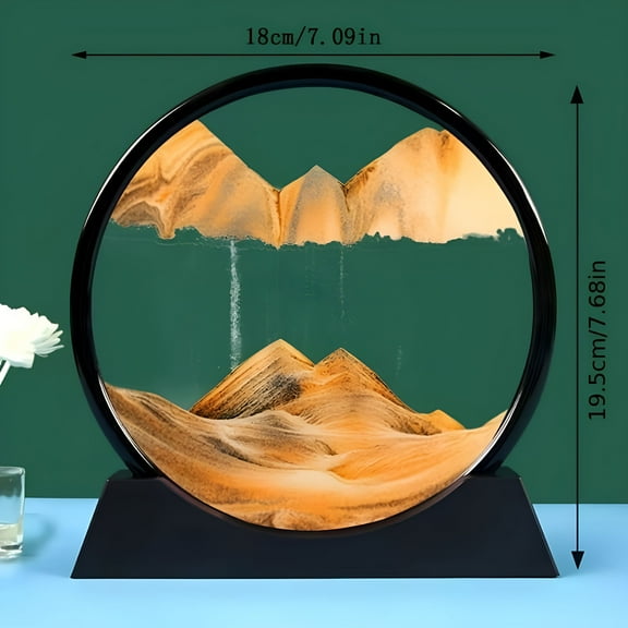 LAMIRO 1pc 3D Deep Sea Moving Sand Art,Relaxing Kinetic Sandscape Art Table Desk Top Decor for Any Home,Office Desktop,Mantle,Bookshelf Making It Ideal for Any Setting