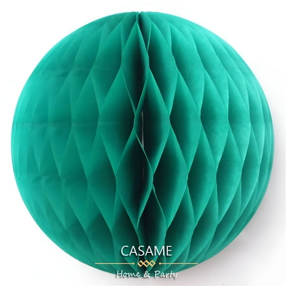 LAMIRO 2" 4" 6" Honeycomb Ball Paper Flower Lantern Ball Wedding Party Kids Birthday Party Xmas Decoration Baby Show Supplies Teal 8 Inch