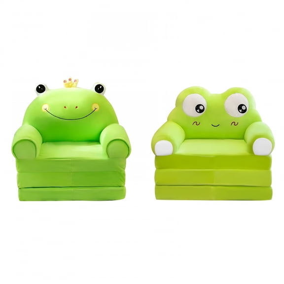 LAMIRO 2 PCS Toddler Chair Kids Sofa Toddler Sofa Kids Couch Fold Out 2 in 1 Flip Out Couch and Mini Sofa for Girls and Baby Couch for 1-4 Year Olds - Cute and Comfy Baby Sofa B + D