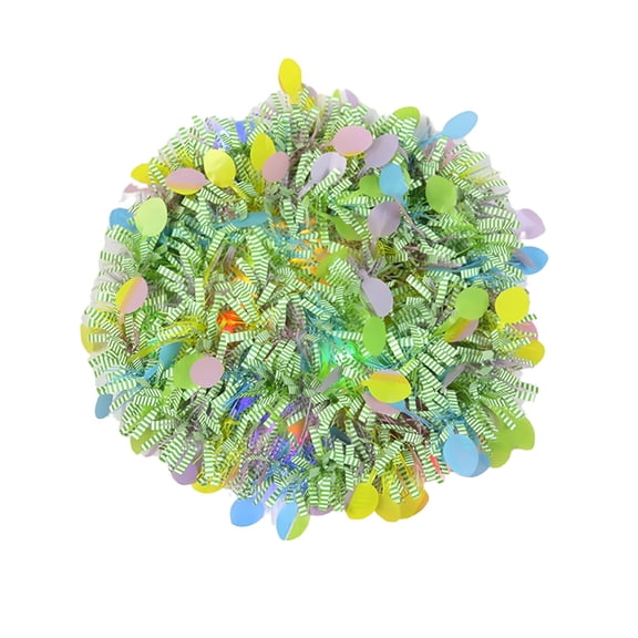 LAMIRO 2 Pcs Easter Tinsel Garland,Easter Metallic Glitter Garlands,Easter Color Spring Chunky Garlands Hanging Decorations for Easter Party Decor