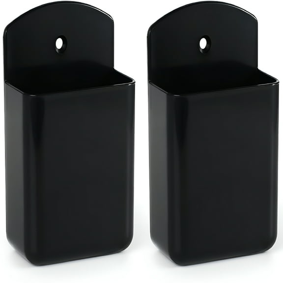 LAMIRO 2 Pcs Remote Control Holder Wall Mount, TV Controller Holder,remote control holder Self Adhesive Remote Holder, Wall Pen Holder Storage Accessories for Home Office School(Black)