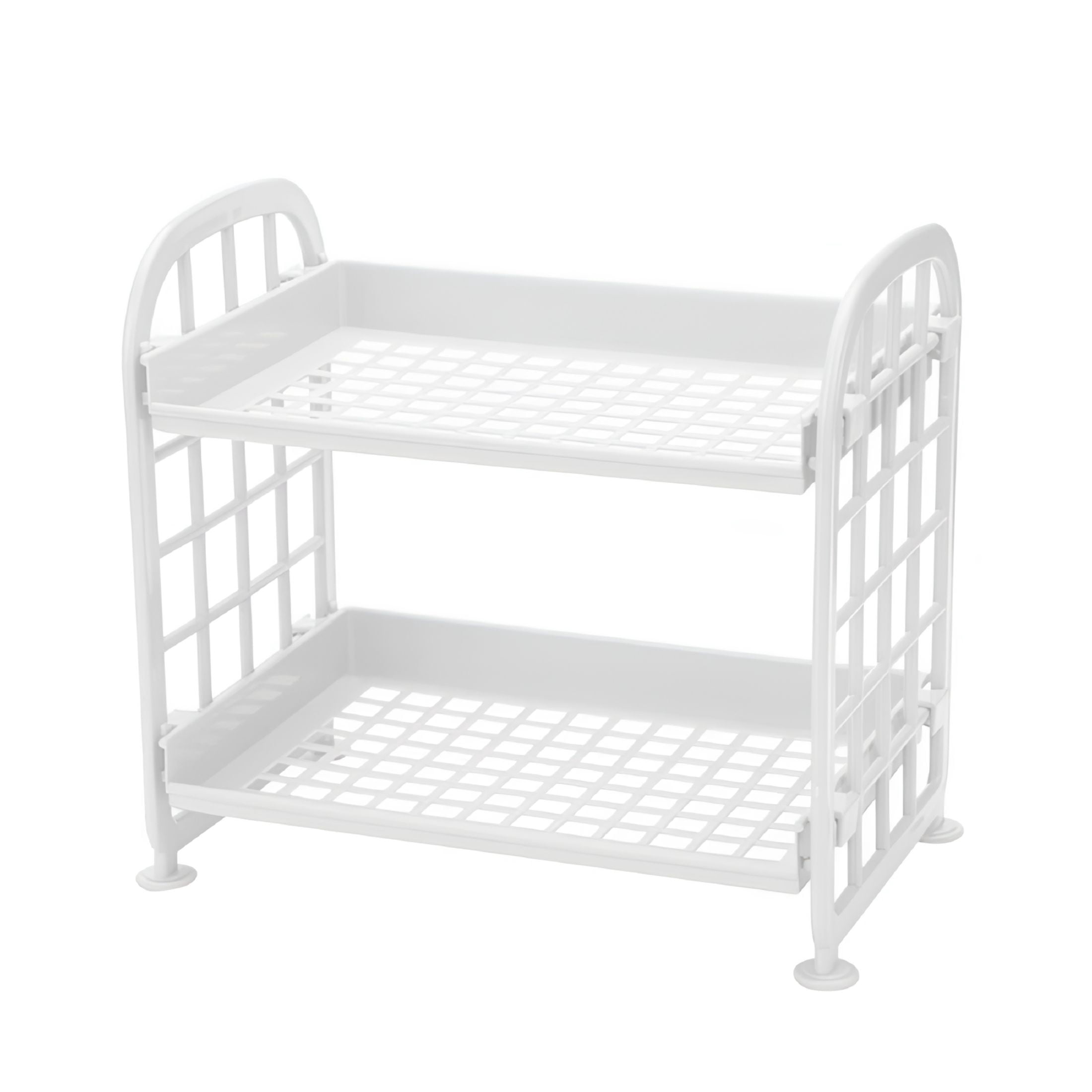 LAMIRO 2 Tier Slim Storage Holder,2 Tier Bathroom Organizer Mobile ...