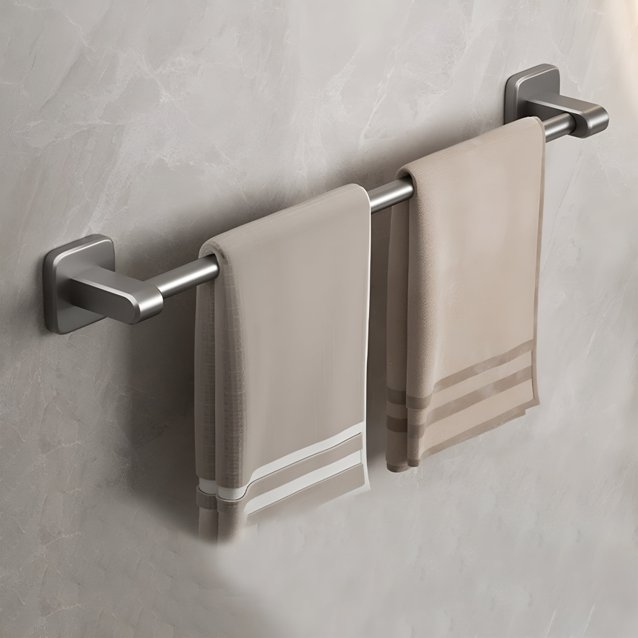 LAMIRO 20 Inch Brushed Nickel Bathroom Towel Bar for Bathroom Rod ...