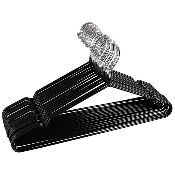 LAMIRO 20 Pack Metal Clothes Hangers, 16 Inch Non-Slip Rubber Coated Wire Hangers for Coats