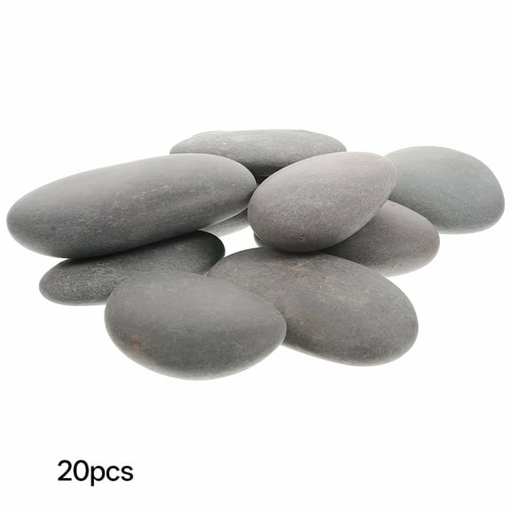LAMIRO 20Pcs Pebbles for Painting Smooth Natural River Rocks Diy Drawing Rocks Rocks for Painting